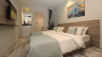 ห้องอีโคโนมีดับเบิลหรือทวิน, ไม่มีหน้าต่าง | เครื่องนอนระดับพรีเมียม, มินิบาร์, ตู้นิรภัยในห้องพัก, ห้องเก็บเสียง