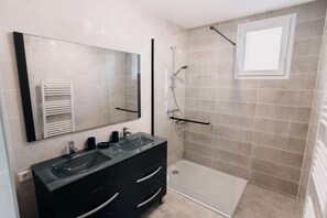 Shower, hair dryer