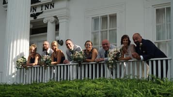 Outdoor wedding area