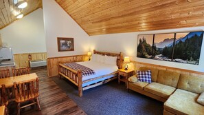 Interior - Studio 1 King Bed, Full Bath, Full Kitchen 10 Minutes from West Glacier Park! (Hungry Horse)