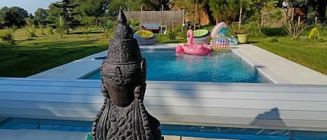 A heated pool