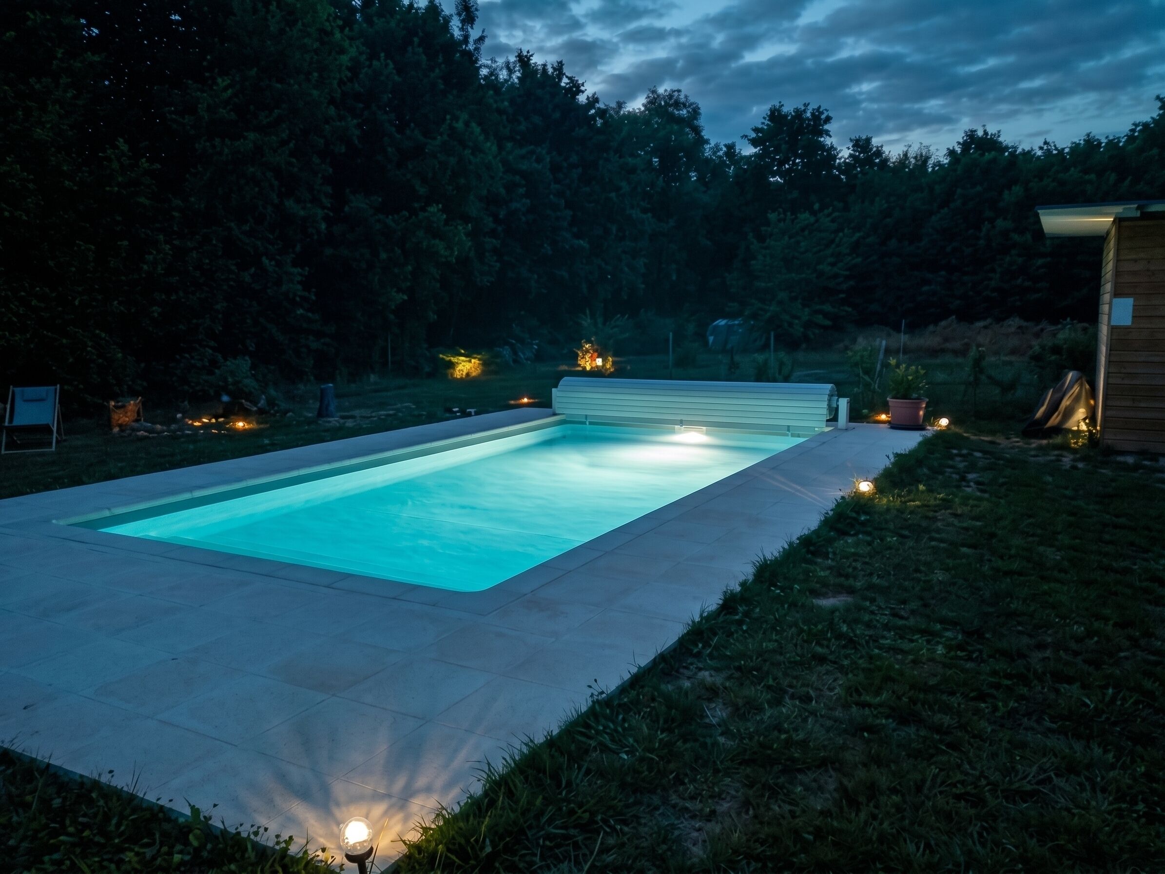 A heated pool