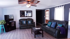 Smart TV, DVD player, books