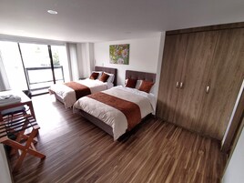 Quadruple Room | Individually decorated, desk, laptop workspace, free WiFi