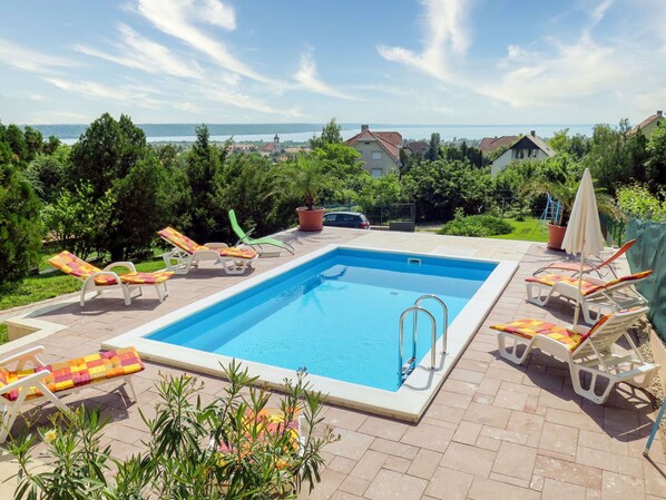 Pool - Stunning private villa for 8 guests with private pool, A/C, WIFI, TV, terrace and pets allowed (Veszprém)