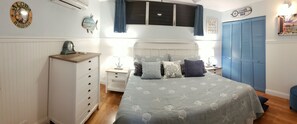 1 bedroom, blackout curtains, iron/ironing board, WiFi
