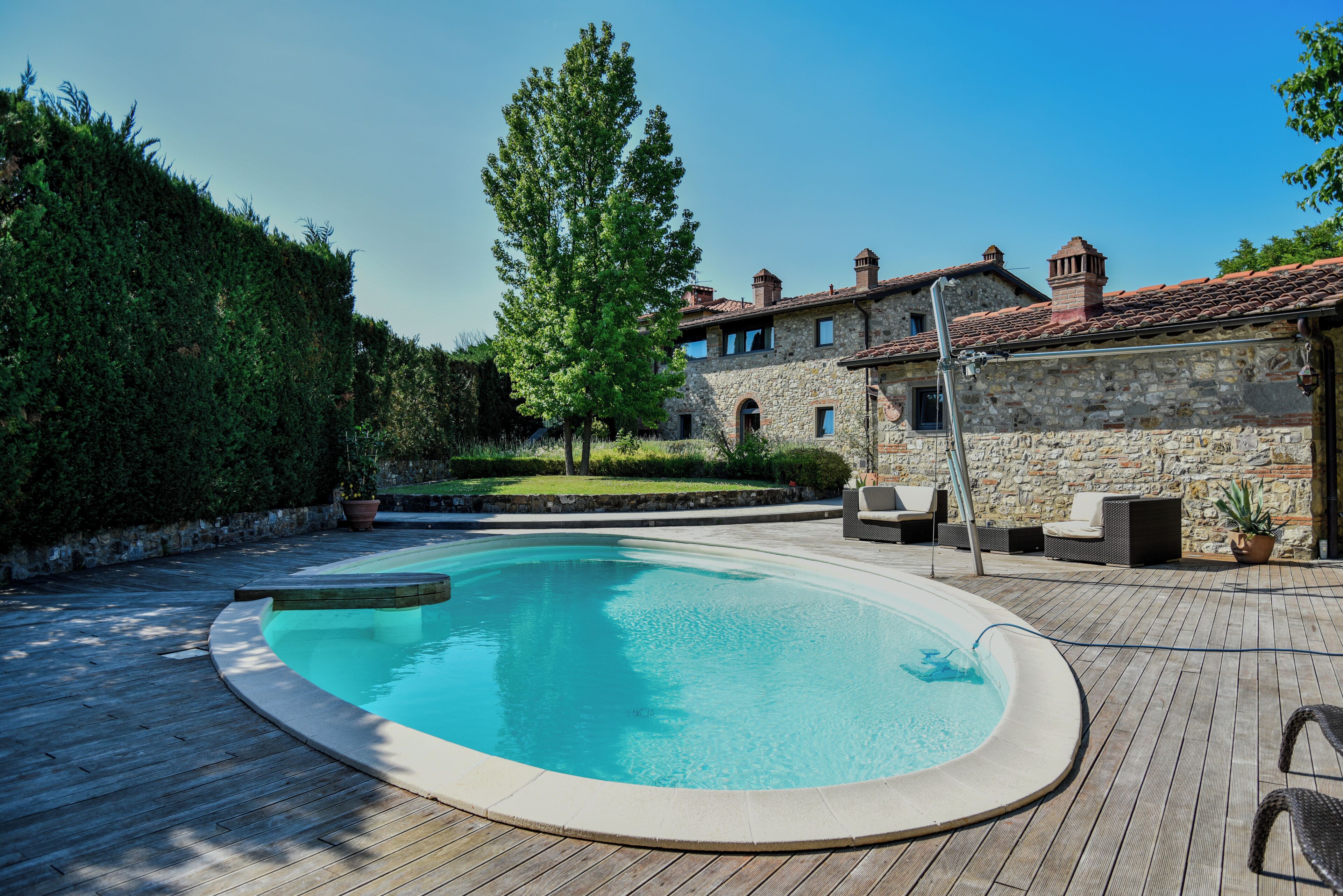 Piscine extérieure, piscine chauffée