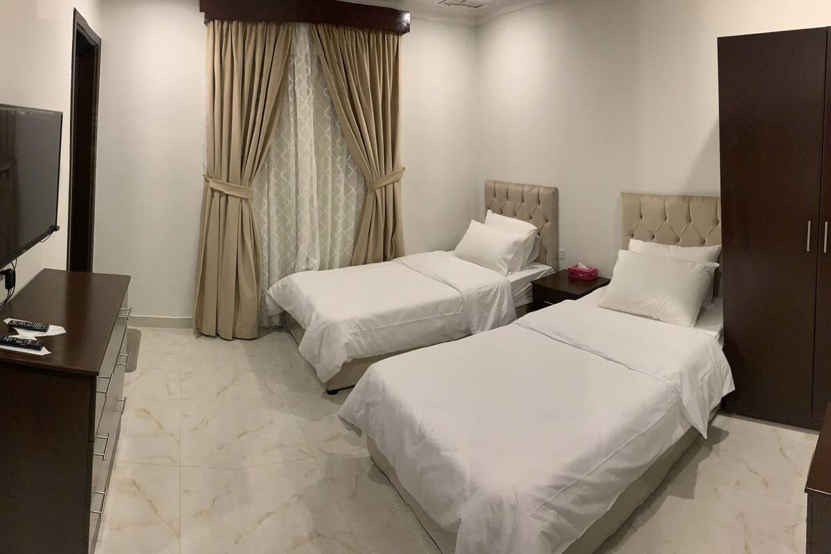 Hypo-allergenic bedding, pillow-top beds, laptop workspace