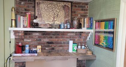 Puzzled is a space where most hanging artwork are puzzles...