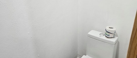 Habitación doble familiar | Baño | Regadera, regadera tipo lluvia, amenidades de baño gratuitas, toallas