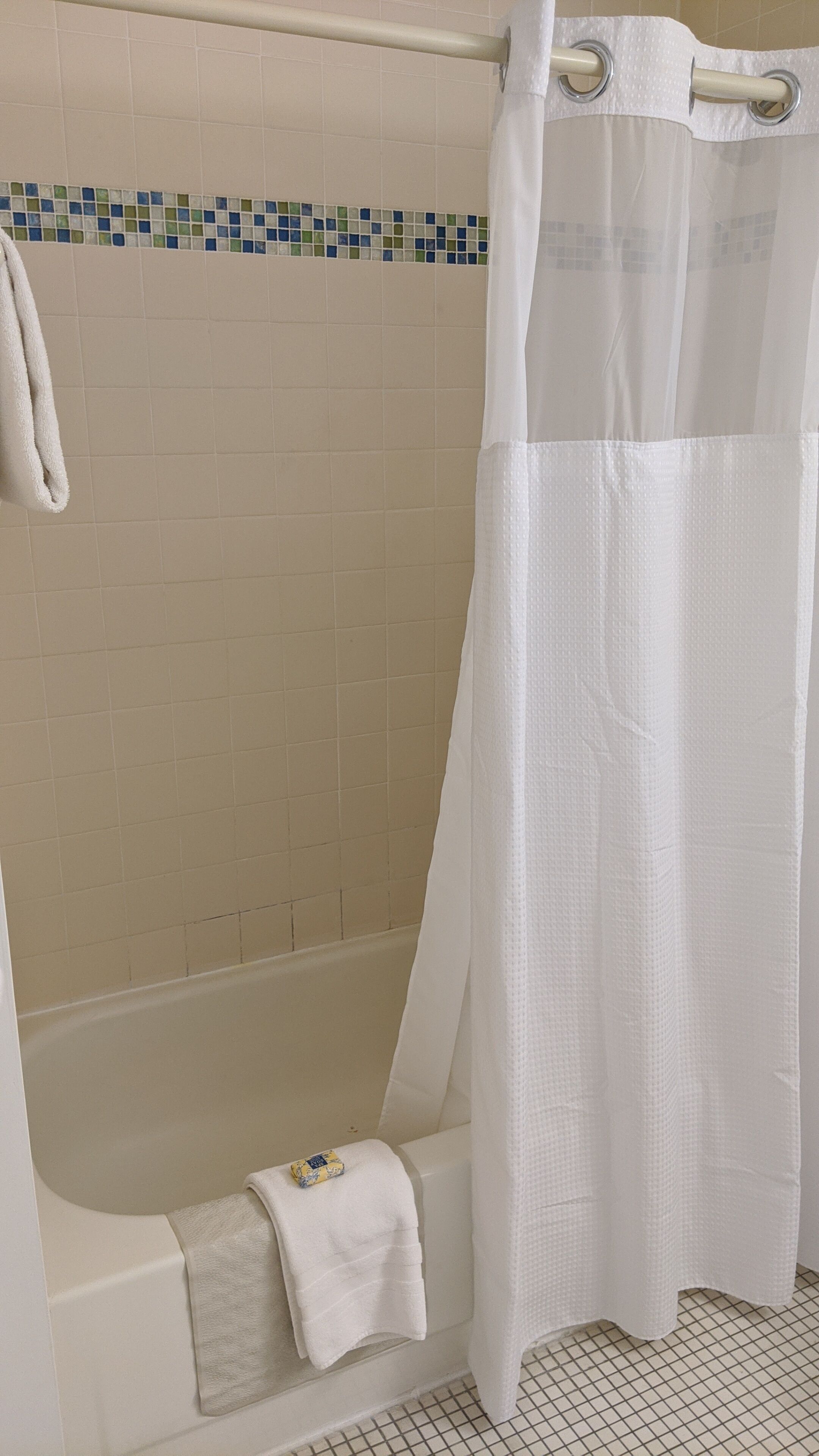 basic room 1 queen bed, non smoking, with 7 stairs | bathroom shower