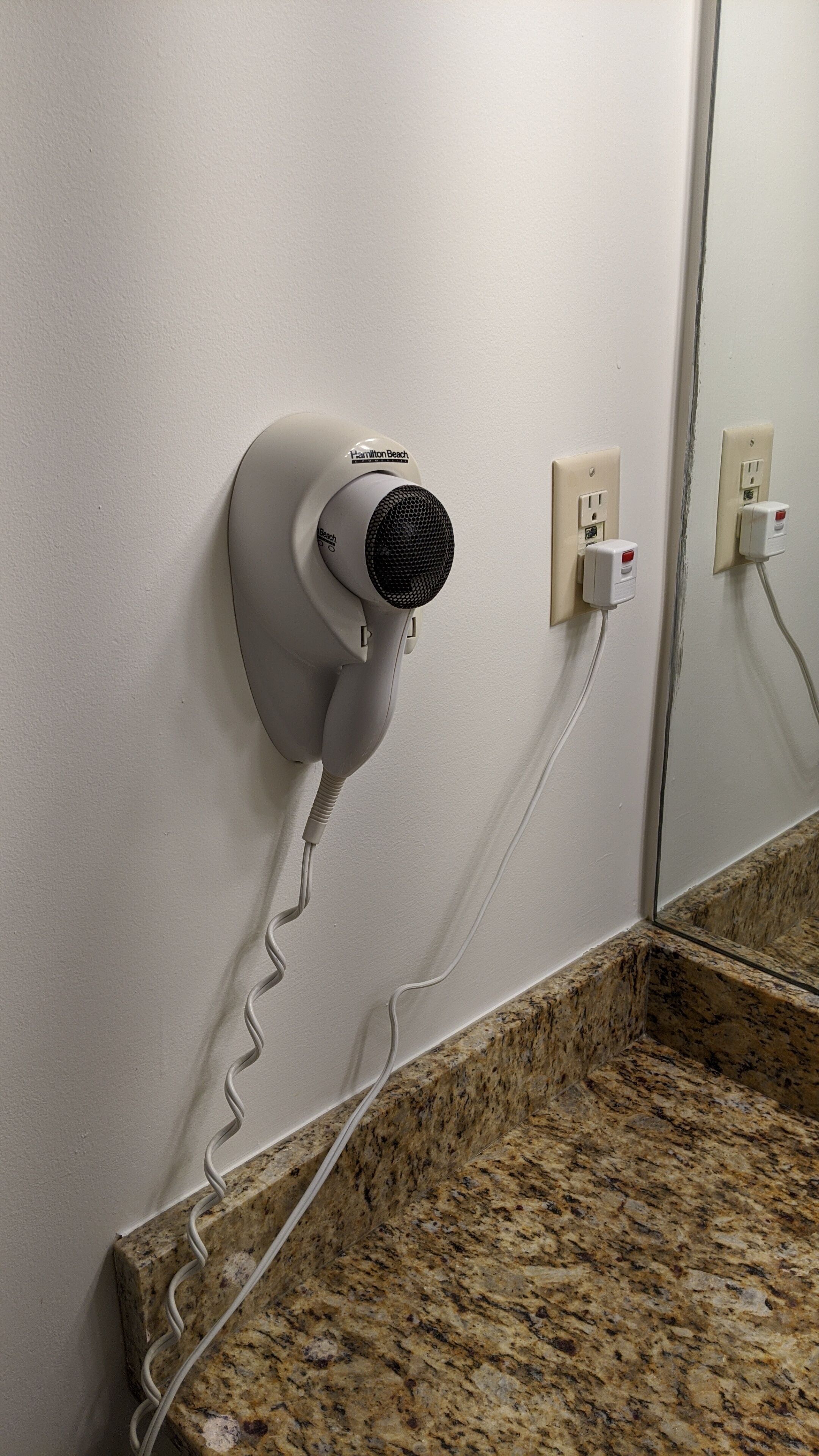 combined shower/bathtub, free toiletries, hair dryer, towels