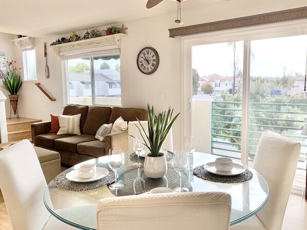 Dining - Walk to the beach & Downtown! Family Size Condo! Two-car garage! Host By Owner! (Pismo Beach)