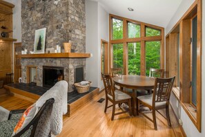 Dining - 7 BR Pet-Friendly Mountain Home with Hot Tub, Large Fenced Yard, Game Room, and Creek (Blowing Rock)
