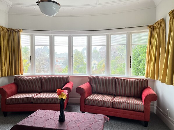 Smart-TV, peis og bøker