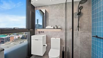 Standard Apartment, 2 Bedrooms, 2 Bathrooms | Bathroom | Shower, free toiletries, towels, soap