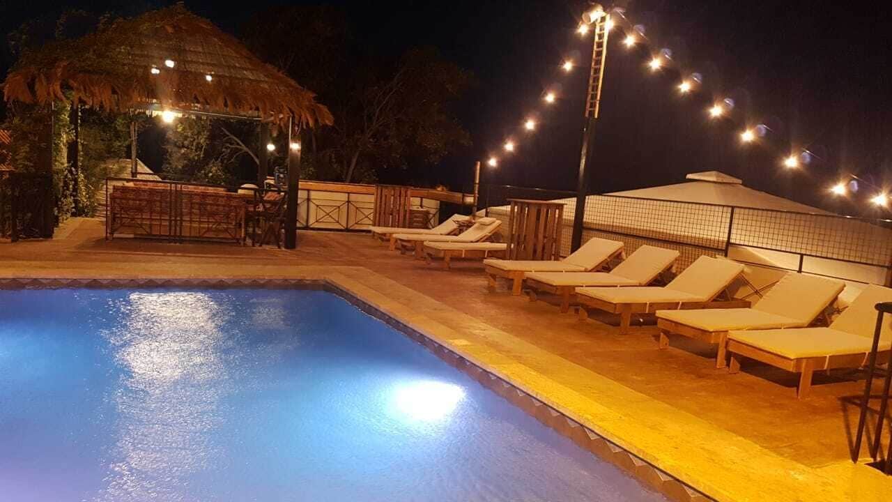 Outdoor banquet area