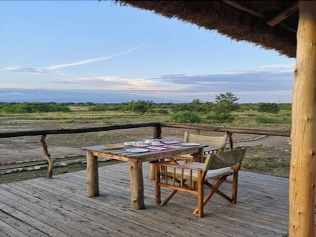 Breakfast area. Kazinga Wilderness Safari Camp