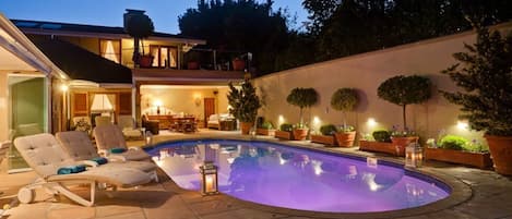 A heated pool