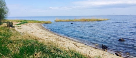 Beach nearby, sun-loungers