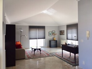TV, fireplace, table tennis, books