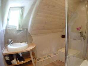Shower, hair dryer, towels, soap - La Roquette, by the river (Conques)