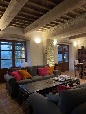 TV, fireplace, DVD player, books - Perfect Umbrian villa for 12, stunning private infinity pool, superb rural views (Montone PG)