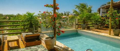 Outdoor pool, open 9:00 AM to 9:00 PM, sun loungers