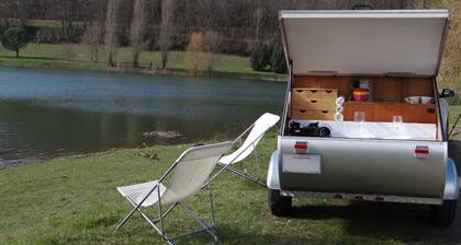 MINI CARAVANE VINTAGE TEARDROP 2 PLACES