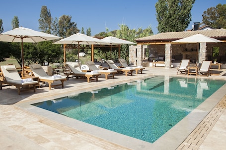 Seasonal outdoor pool. The River House