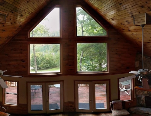 Lake Cabin in beautiful wooded setting overlooking crystal clear lake.