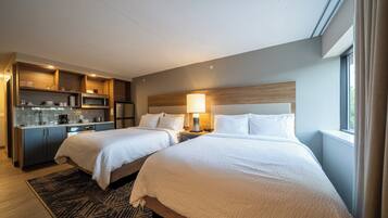 Studio Suite, 2 Queen Beds | 1 bedroom, premium bedding, pillowtop beds, desk