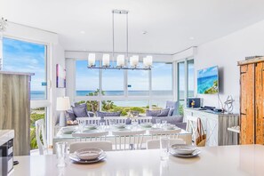 Dining - Perfect Island-inspired Ocean-view 3BDR Condo (Eagle Beach)