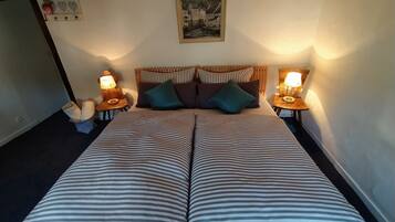 1 soveværelse, sengetøj