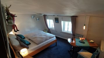 1 soveværelse, sengetøj