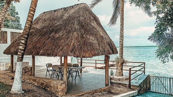 Plage privée, sable blanc