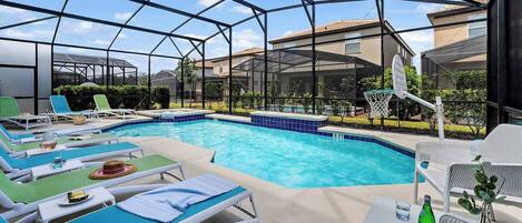 屋外プール、温水プール