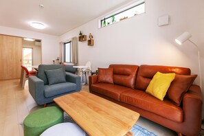 House, 4 Bedrooms | Living area | Flat-screen TV - Cozy House A (Onna)