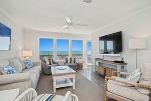 TV, DVD player, books