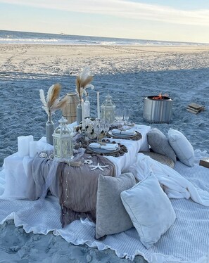 Outdoor banquet area