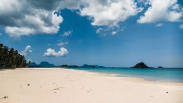 Beach nearby, white sand