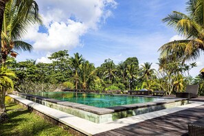 2 piscinas al aire libre, tumbonas