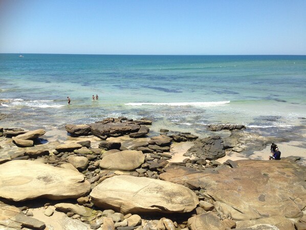 Beach nearby, sun-loungers