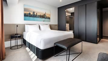 In-room safe, blackout curtains, soundproofing, iron/ironing board