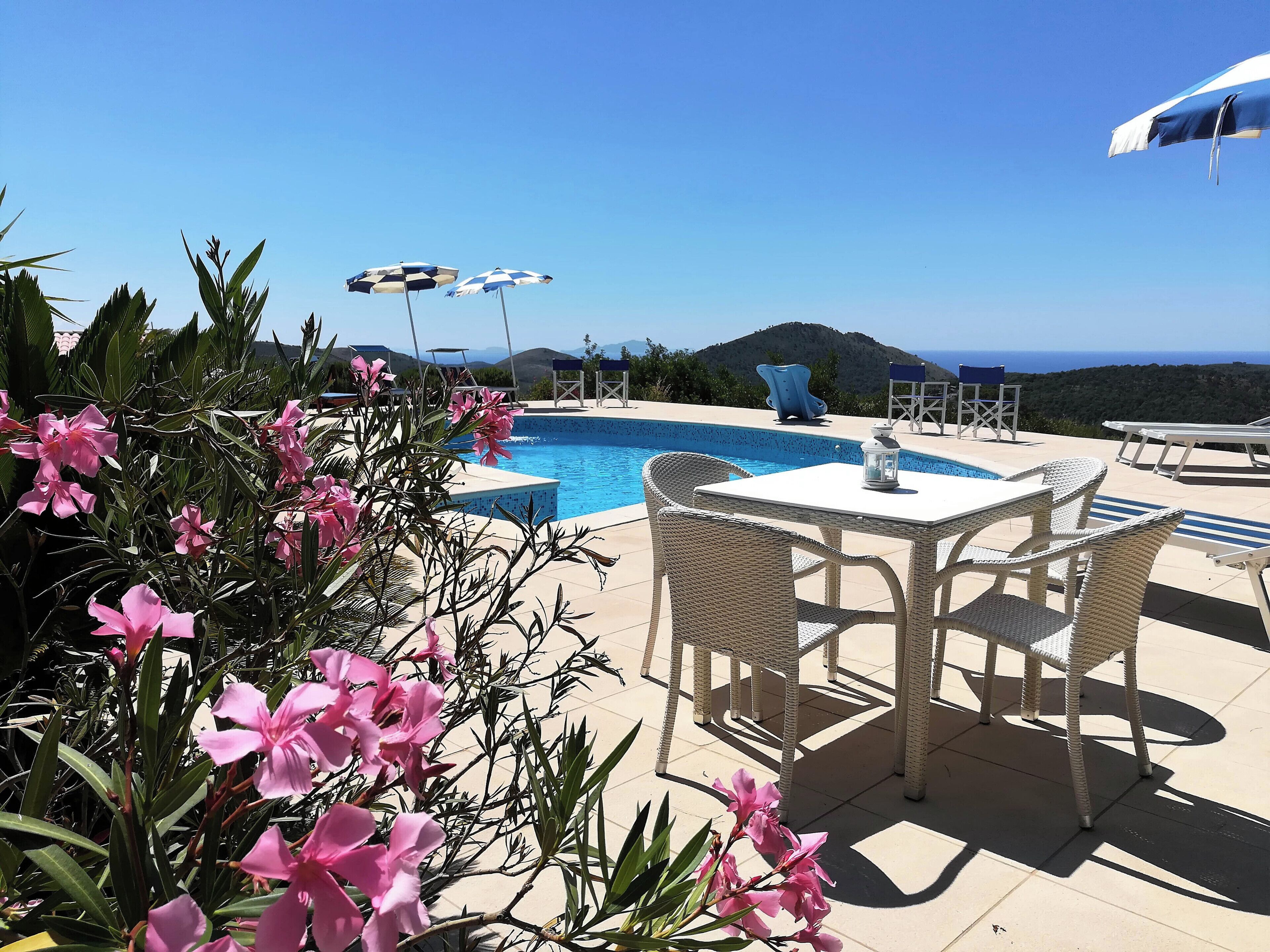 Villa, 2 Schlafzimmer, Raucher, eigener Pool | Speisen im Freien