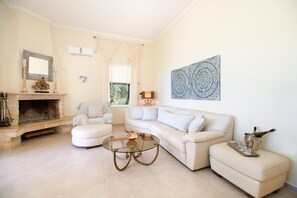 Villa, 4 Bedrooms | Living room | Flat-screen TV, fireplace, computer - Paradise Lux Villa Porto Cheli (Ermionida)