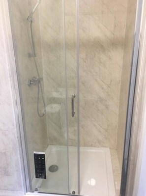 Standard Double Room, 1 Bedroom | Bathroom shower - Old Market Coaching Inn (Altrincham)