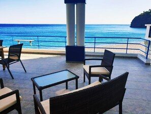 Appartamento, 1 camera da letto, terrazzo, vista mare | Terrazza/patio