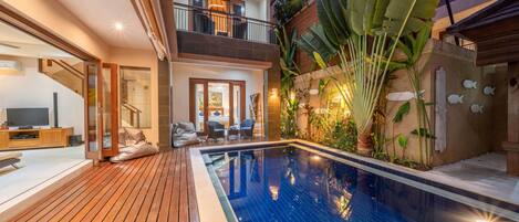 Front of property – evening/night