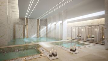 Indoor spa tub